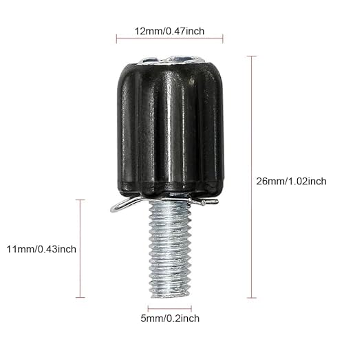 6 Pack Rear Derailleur Barrel Adjuster Replacement Shift Cable Downtube Index M5 Adjusting End Screw for Bike Rear Derailleur Down Tube Housing Stop Gear Shifter
