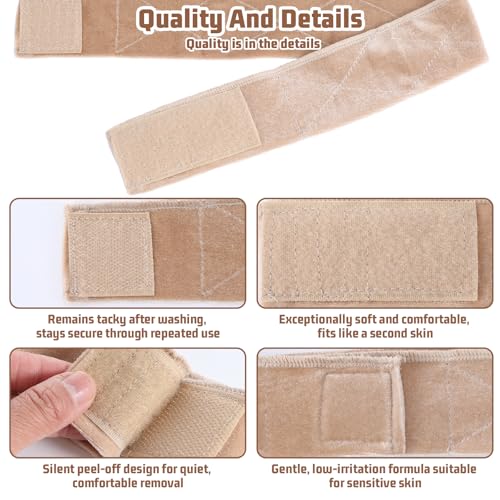 Gemoioio 6 Pack Velvet Wig Grip Band with Hair Nets Non-Slip Adjustable