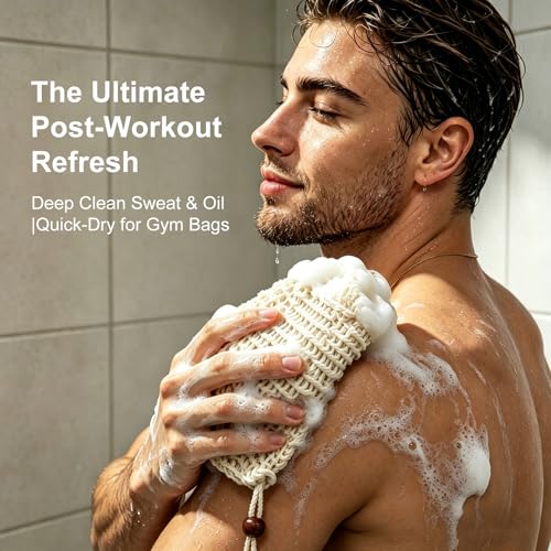 YBONRSQ 6-Pack Sisal Soap Bag & Exfoliating Soap Saver Pouch