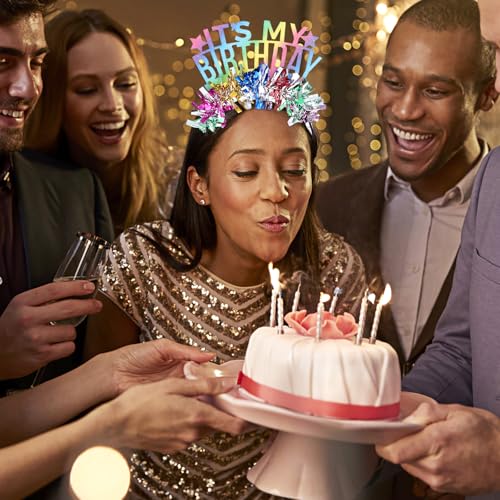 Happy Birthday Headband Colorful Crown for Girls Party Photo Prop