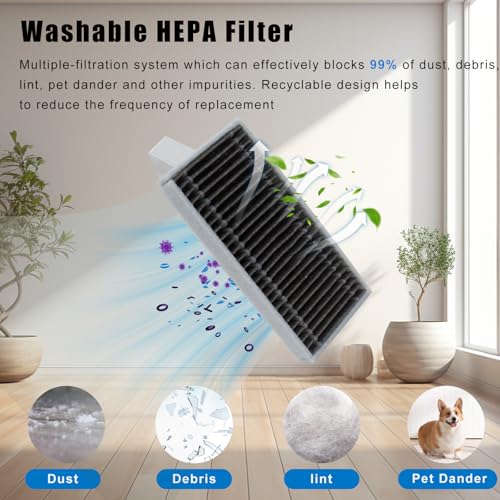 17-Piece Replacement Kit for Ecovacs Deebot X9/X11 Series - Black