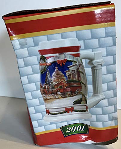 2001 Budweiser Holiday Stein - Collectible Clydesdale Illustration