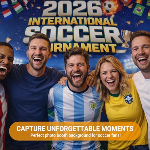 2026 Soccer Party Decorations Set with International Flags Backdrop