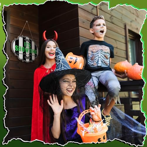 It's Showtime Halloween Wooden Door Sign - Movie-Themed Decor