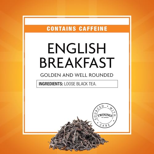 Twinings English Breakfast Loose Leaf Black Tea, 7.05 oz Tins (Pack of 6)