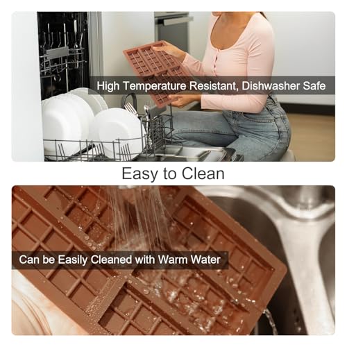 Silicone Chocolate Bar Mold - Reusable Food-Grade Mold, 10x6.5 inches