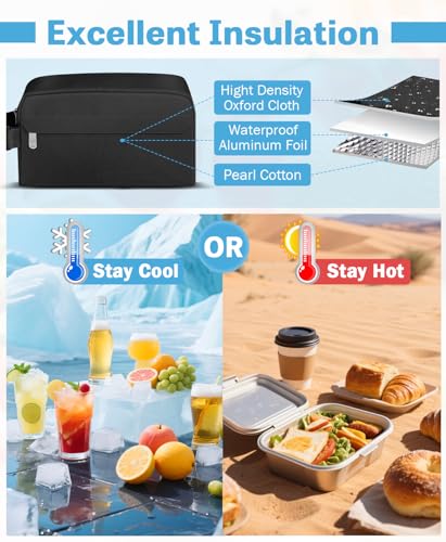 Insulated Lunch Bag - Reusable Mini Cooler for School & Travel