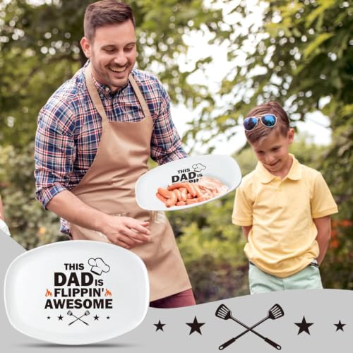 R.HORSE Father Grill Platter - Dad Gift BBQ Serving Tray with Text Father2