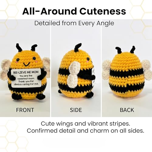 Bee-Lieve Me Mom Handmade Crochet Keepsake Ornament - Heartfelt Gift