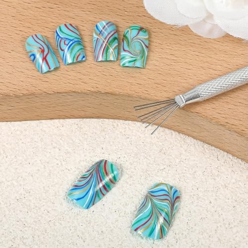 7-Pin Stainless Steel Nail Art Liner Pens & Drawing Tools 3-Pack