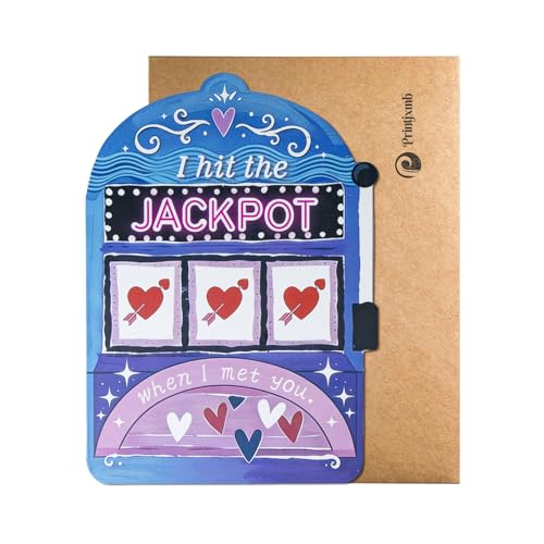 Jackpot Love Anniversary Card (S3) - Romantic Slot Machine Design