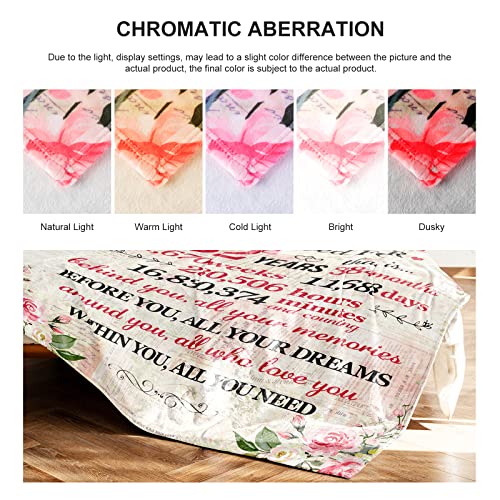 33rd Birthday Gift for Her - 60"x50" Soft Flannel Fleece Blanket