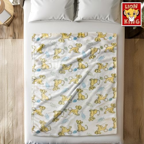 Lion King Throw Blanket | Soft Plush Simba Fleece | 30" x 40"