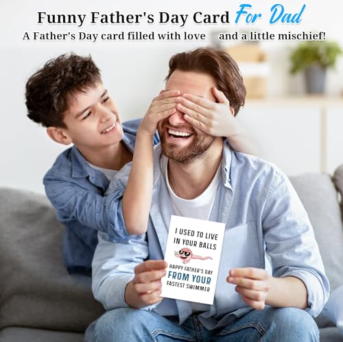 Funny Father's Day Card for Dad - Hilarious Greeting Card with Envelope