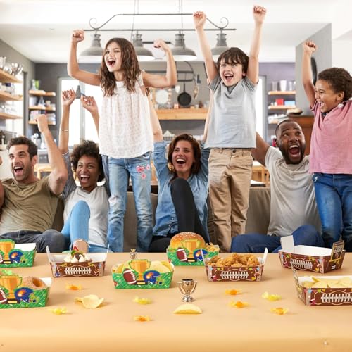 WERNNSAI 24 Pcs Football Snack Trays | Unique Designs for Parties