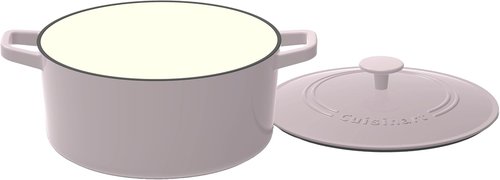 Cuisinart Enameled Cast Iron Round Casserole - 5-Quart Gray Cookware for Perfect Meals