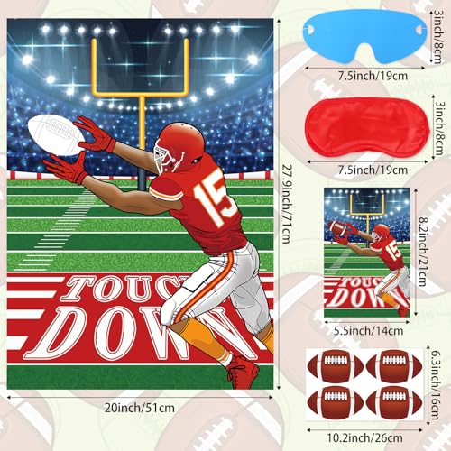Pin the Football on the Goalpost Game - Large Poster & Stickers