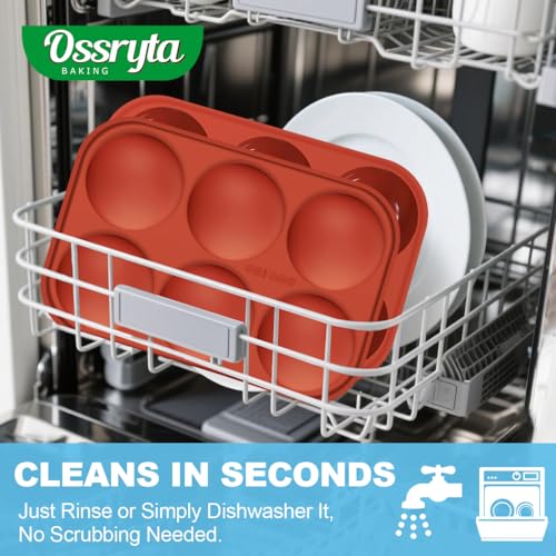 Ossryta 6-Cavity Silicone Molds for Hot Chocolate Bombs & Desserts