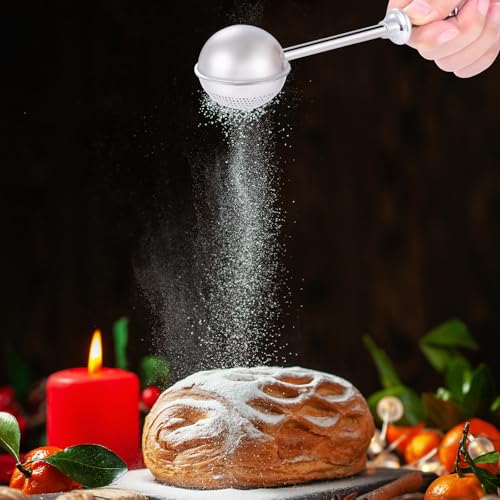 XVBITOR Stainless Steel Sugar Shaker with Spring-Loaded Handle