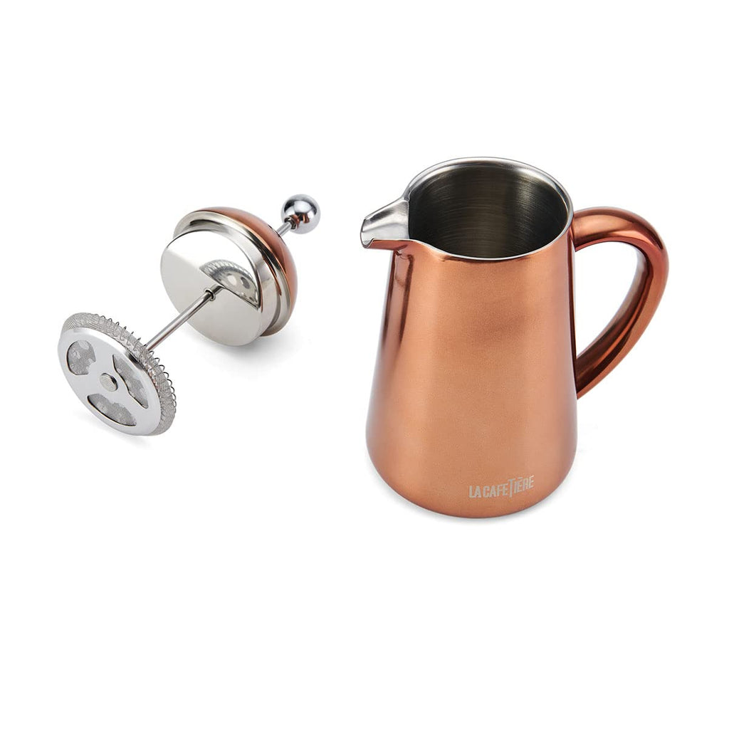 La Cafetière Havana Copper Stainless Steel Double Walled Cafetière, Three Cup, Gift Boxed