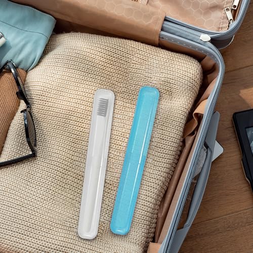 Quacc 4-Pack Plastic Toothbrush Travel Case Breathable Portable Storage Box