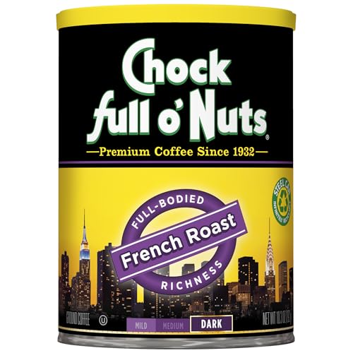 Chock Full o' Nuts French Roast Ground Coffee, 10.3 oz Can