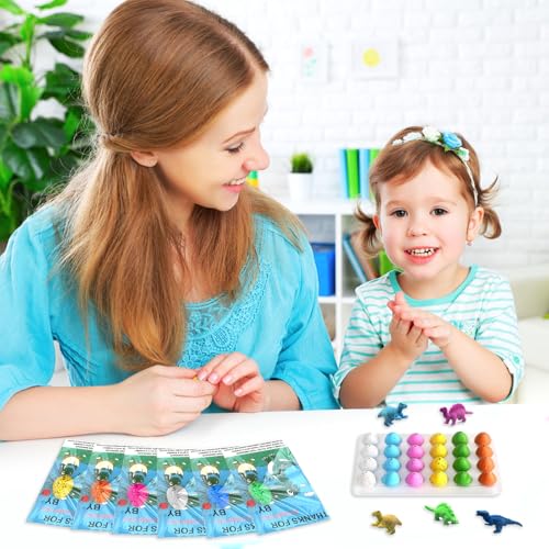 24 Pack Mini Dinosaur Hatching Eggs & Cards - Party Favors