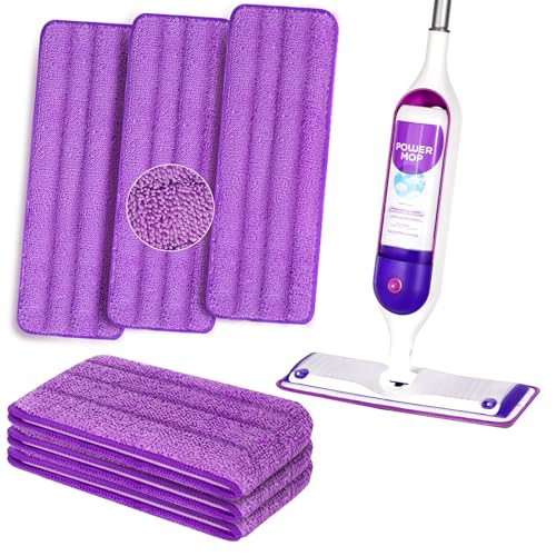 INFICRIME Reusable Microfiber Mop Pads for Swiffer PowerMop 13-16 inch, Machine Washable Floor Cleaning Refills