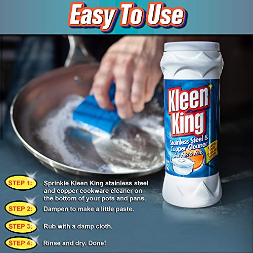 Kleen King Stainless Steel & Copper Cleaner Powder - 14 oz