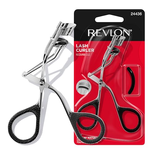 Revlon Natural Curl Eyelash Curler with Silicone Pad & Replacement Pad
