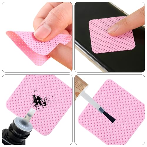 1800 PCS Lint Free Nail Wipes & Gel Polish Remover Pads, Pink