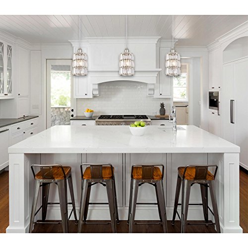 Westinghouse 6338900 Sophie One-Light Indoor Mini Pendant, Brushed Nickel Finish with Crystal Prism Glass
