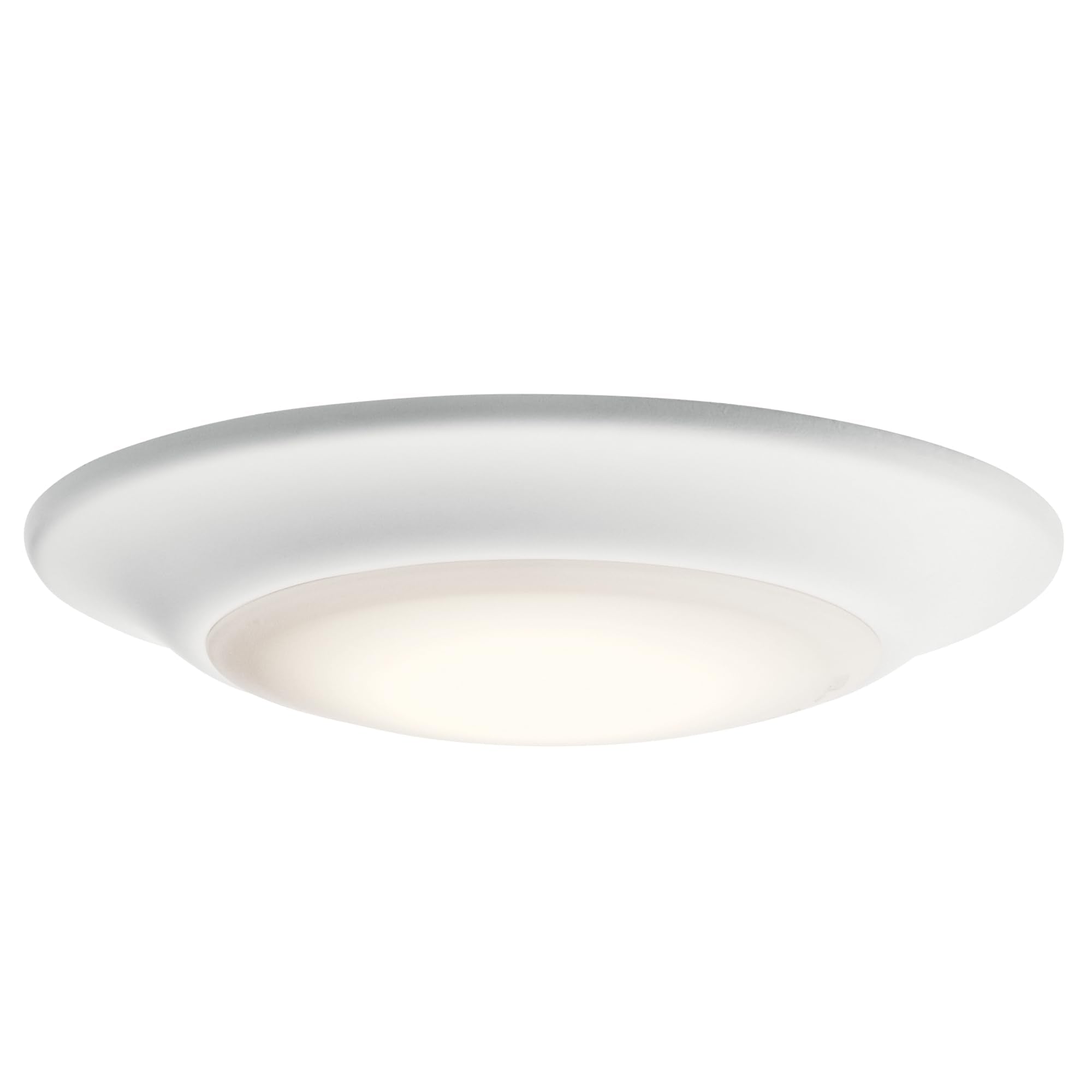 Kichler Horizon 7.5" LED 4000K Downlight in White for Hallway, Living Room Bedroom, Dining Room and Kitchen, (7.4" Dia x 1.25" H) 43848WHLED40T