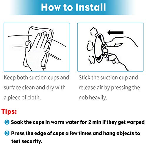 Pawfly 10 Pack 1.2-Inch Suction Cups for Home & Kitchen