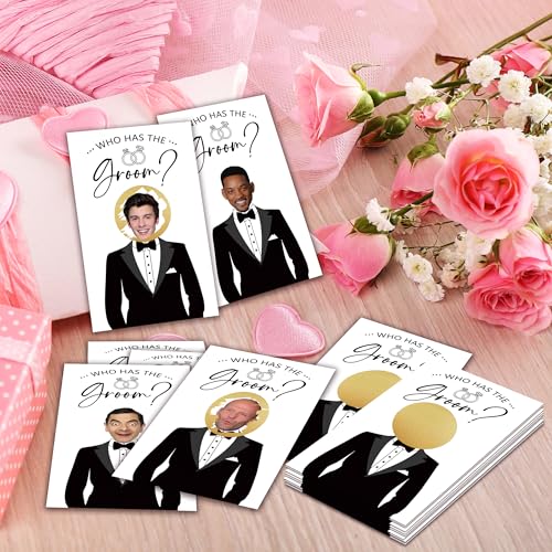 Who Has The Groom Bridal Shower Game - 41 Pcs Scratch Off Cards (White-2)