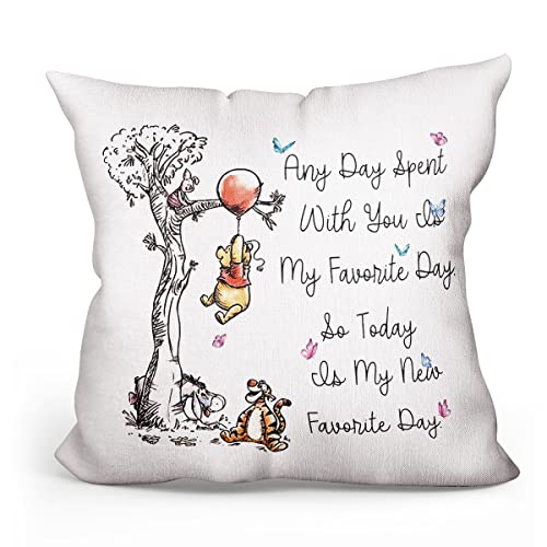 Friendship Quotes Throw Pillow Cover 18x18 Inch Cute Linen Cushion Case for Home Decor