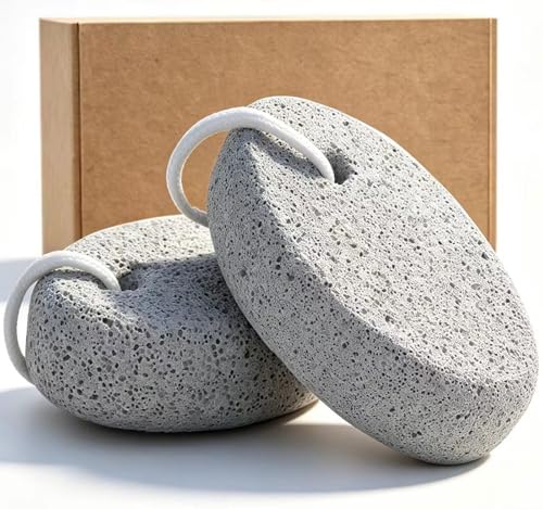 Borogo Natural Foot Pumice Stone 2-Pack - Lava Pedicure Callus Remover