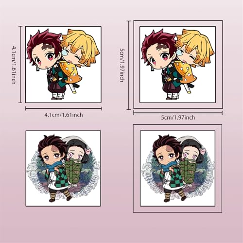 Demon Slayer Temporary Tattoos - 20 Pcs Chibi Anime Party Favors