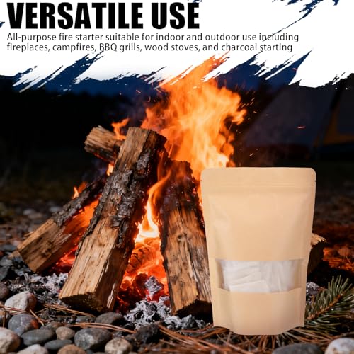 30 Pack Waterproof Quick Instant Fire Starters for Camping & BBQ