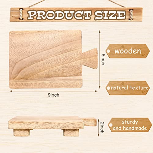 Honeydak Wooden Pedestal Stand Riser, 9x6 Inch Footed Tray for Bathroom