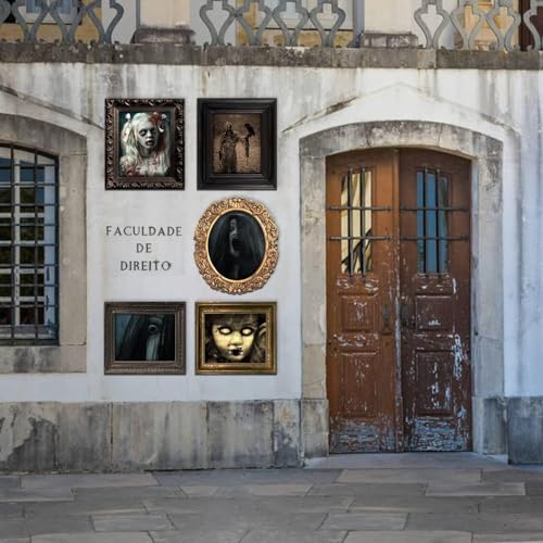 15-Piece Gothic Mansion Haunted Portrait Set for Halloween Party Decor