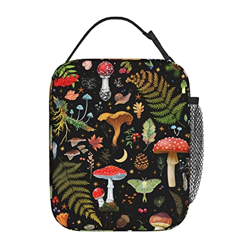 Mushroom Insulated Lunch Bag - Reusable Thermal Tote for Work and Picnic