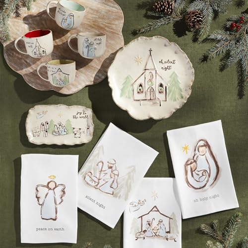 Mud Pie Boxed Nativity Plate; 6" x 9 3/4"