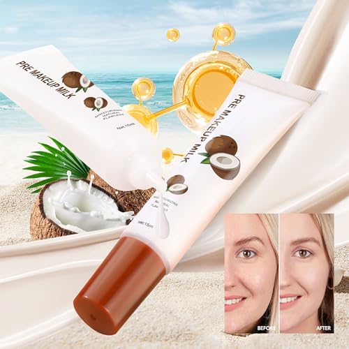 Coconut Face Primer - Hydrating & Smoothing Makeup Base for All Skin Types
