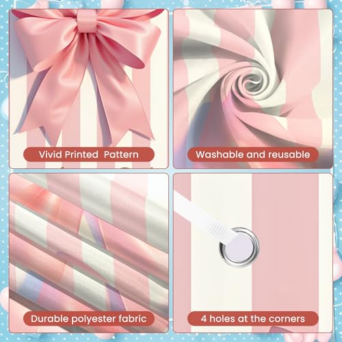 Welcome Baby Girl Door Banner with Pink Bow - 71x35 Inches