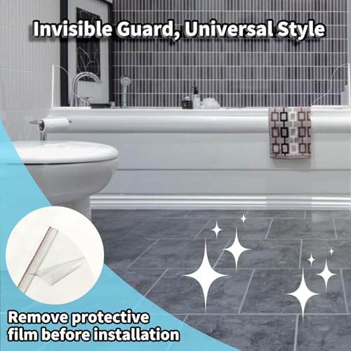 Clear 2-Pack Shower Splash Guard for Bathtub & Shower Corners