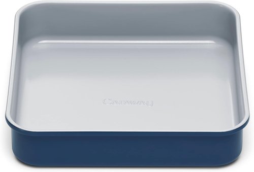 Caraway Non-Stick Ceramic Square Pan - 9” Naturally Slick Coating - Non-Toxic & PTFE Free - Ideal for Brownies, Cakes & More - Navy