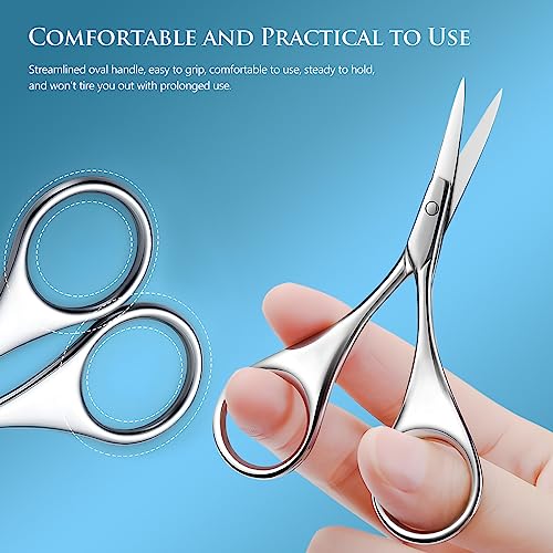 Kootinn 2-Piece Facial Hair Grooming Scissors Set with Safety Tips
