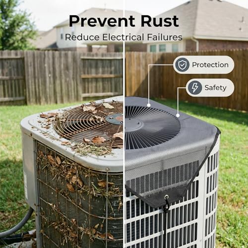 Moorrlii Waterproof AC Cover for 36'' x 36'' Outside Unit with Zipper & Air Vents