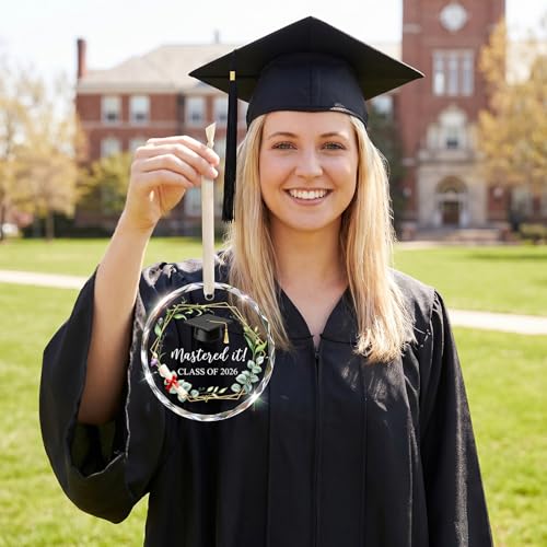 Class of 2026 Graduation Ornament - Crystal Glass Keepsake (Graduation-1)